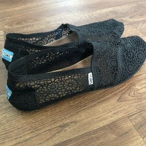 Black Crochet Toms